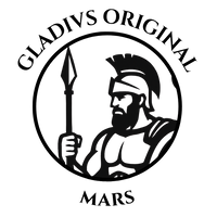Logo of 'Gladius Original Mars' featuring a warrior holding a spear.